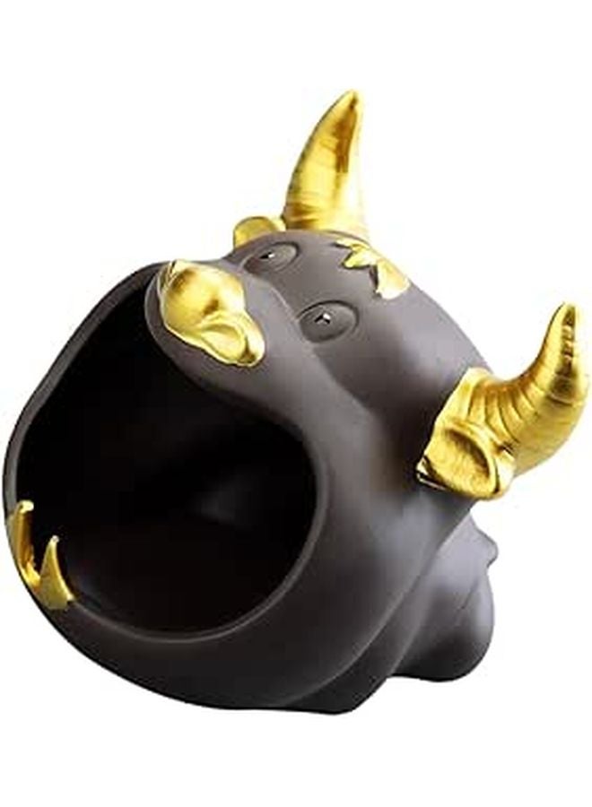 Ceramic Cow Pattern Smokeless Ashtray Desktop Decoration For Home And Car - Image 1