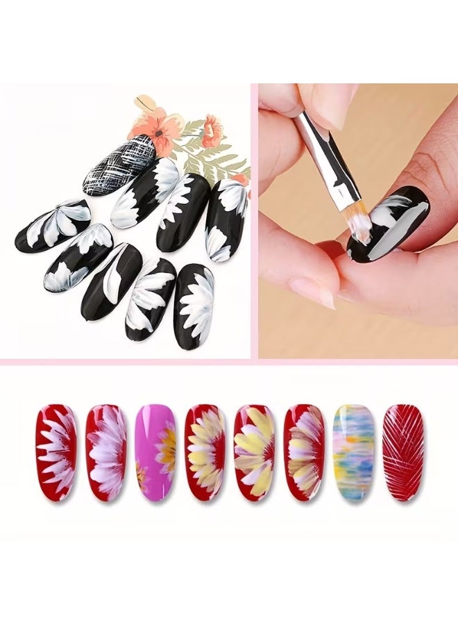 Rozino 8-Piece Professional Nail Brush Set for Gel Nails, Acrylic, and DIY Nail Art Decoration - Image 3