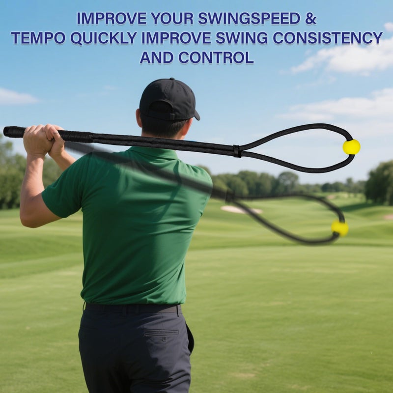 NGBHM Golf Rope Swing Trainer, Golf Swing Training Aid to Improve Speed, Accuracy, Rhythm, Flexibility and Strength, Portable Golf Training Tool for Indoor/Outdoor Practice - Image 2