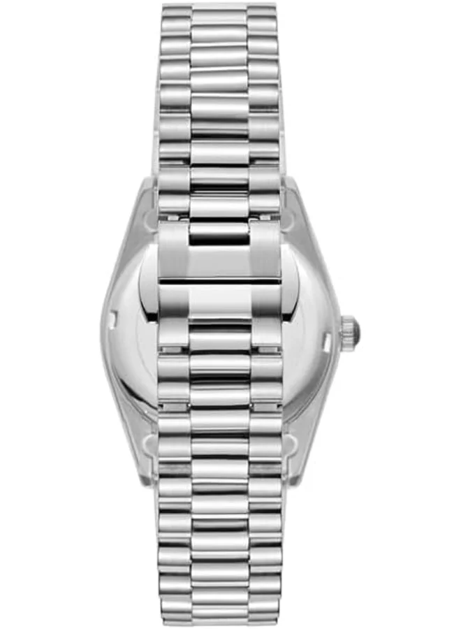 KENNETH SCOTT Kenneth Scott Women's SL28 Movement Watch, Analog Display and Solid Stainless Steel Strap - K23545-SBSL, Silver