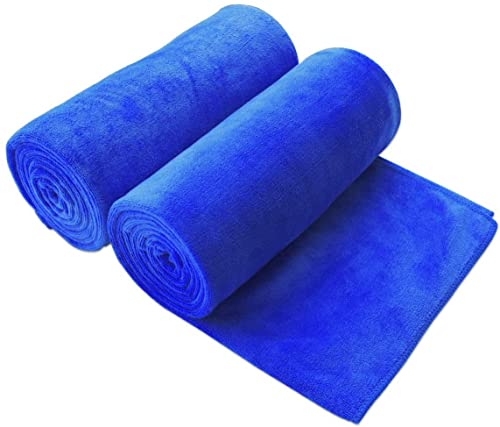 JML Microfiber Bath Towels Oversized Bathroom Towel 2 Pack40 x 80 Super Absorbent and Fast Drying Soft Extra Large Microfiber Bath Sheet Towel for Beach Sport Fitness Yoga Dark Blue