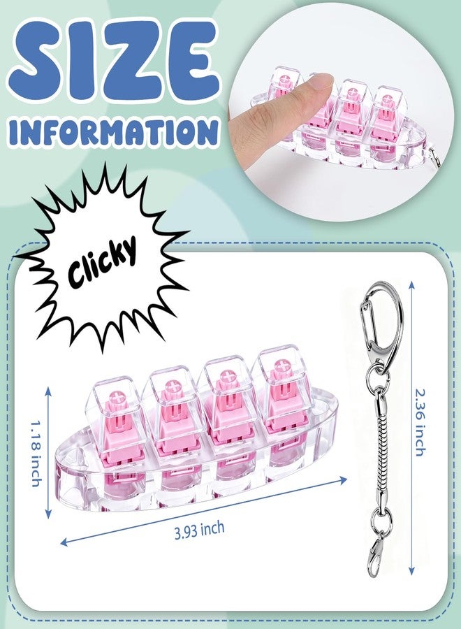 Axlksia 2 Pack Boat Shaped Keyboard Fidget Toy, Fidget Clicker Keyboard Fidget Keychain, Button Fidget Gifts for Adults to Relieve Stress and Pass Time (C) - Image 2