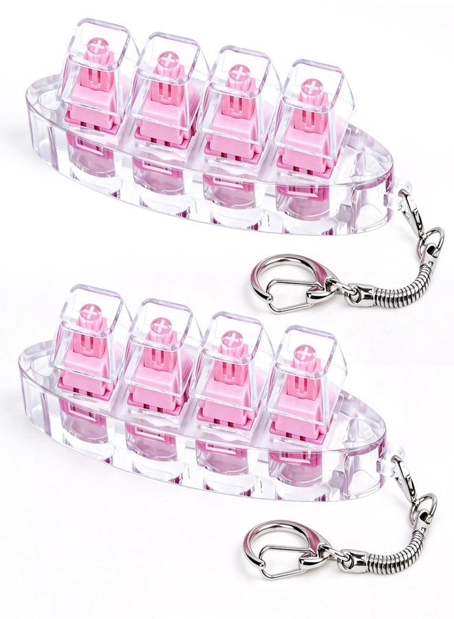 Axlksia 2 Pack Boat Shaped Keyboard Fidget Toy, Fidget Clicker Keyboard Fidget Keychain, Button Fidget Gifts for Adults to Relieve Stress and Pass Time (C) - Image 1