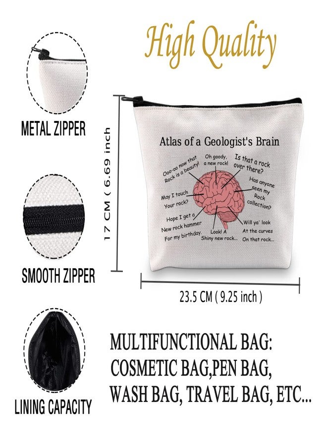 JXGZSO Funny Geologist Gifts Atlas of a Geologist's Brain Makeup Bags Geology Rock Collector Bags (Atlas of a Geologist's Brain) - Image 2
