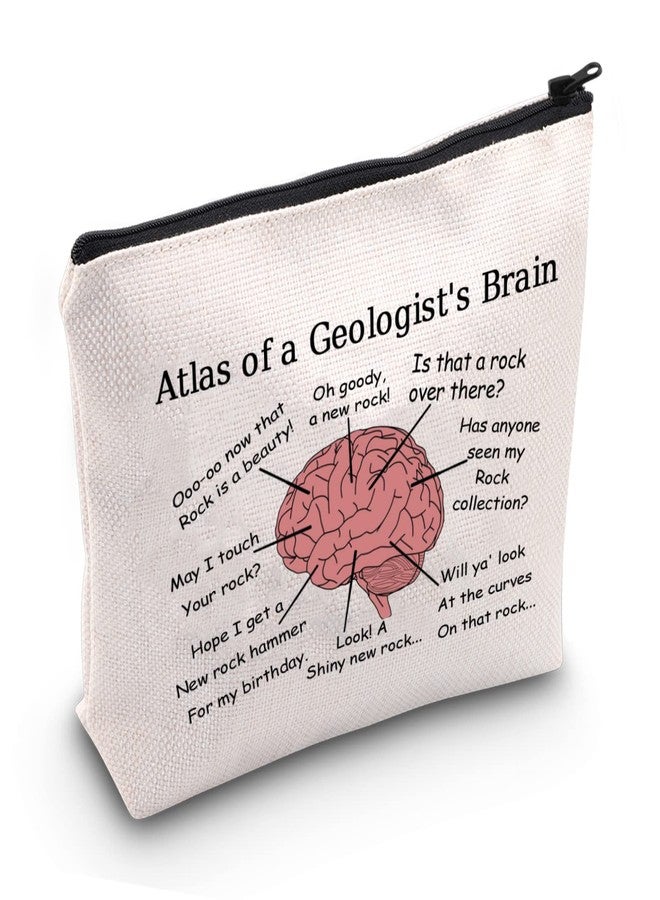 JXGZSO Funny Geologist Gifts Atlas of a Geologist's Brain Makeup Bags Geology Rock Collector Bags (Atlas of a Geologist's Brain) - Image 1