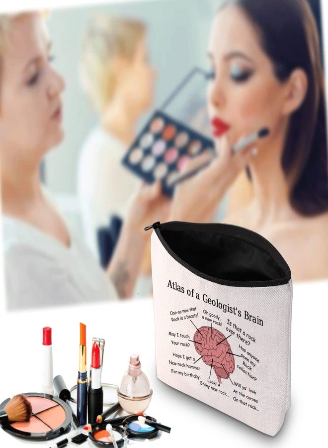 JXGZSO Funny Geologist Gifts Atlas of a Geologist's Brain Makeup Bags Geology Rock Collector Bags (Atlas of a Geologist's Brain) - Image 4