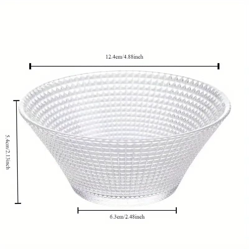 bellemax Glass Serving Deep Bowls 4.5 Inch Set of 6 for Kitchen,Salads Bowls, Dipping Bowls, Serving Bowl for Snack, Spices, Dipping, Creams, Salads, Dessert, Rice, Microwave Safe (BX-03) - Image 4