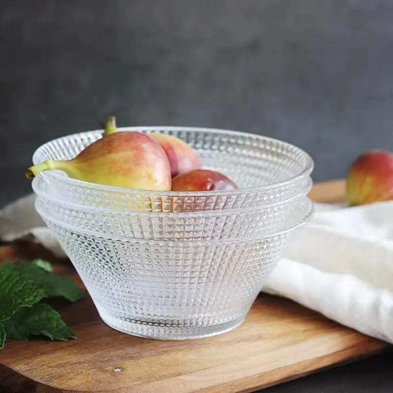 bellemax Glass Serving Deep Bowls 4.5 Inch Set of 6 for Kitchen,Salads Bowls, Dipping Bowls, Serving Bowl for Snack, Spices, Dipping, Creams, Salads, Dessert, Rice, Microwave Safe (BX-03) - Image 1