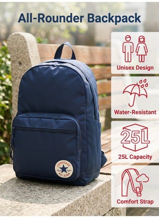 Back to School Classic,Converse GO 2 Navy Blue Unisex Backpack Large Capacity School Bag - view 2