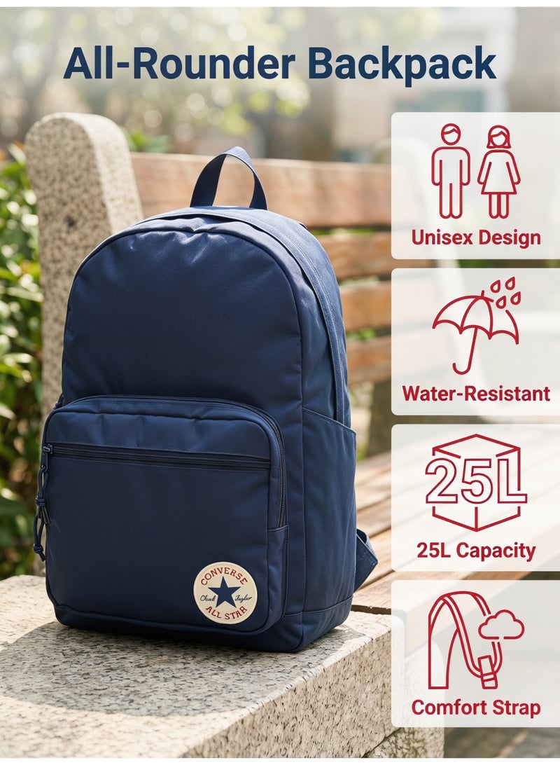 CONVERSE Back to School Classic,Converse GO 2 Navy Blue Unisex Backpack Large Capacity School Bag - Image 2