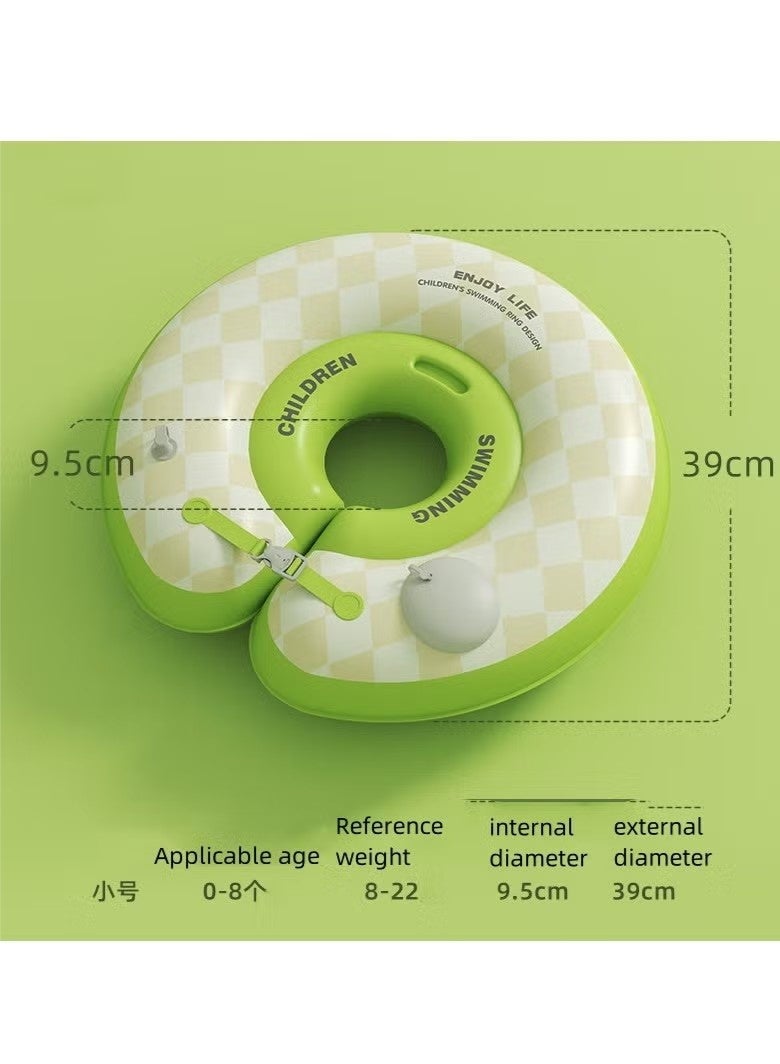 ENJOY LIFE PVC Thickened Material Baby Swimming Neck Compression Inflatable Children's Floating Toy Children's Safety Equipment Green Safety Protection,Baby Swimming Float Suitable for 0-8 Months Baby Boys Girls - Image 5