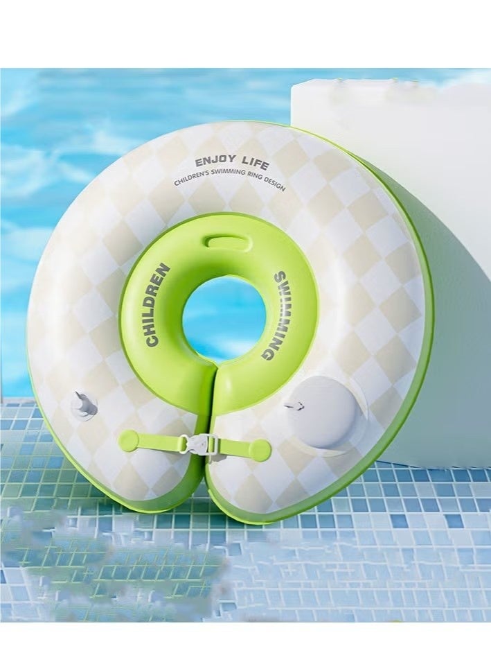 ENJOY LIFE PVC Thickened Material Baby Swimming Neck Compression Inflatable Children's Floating Toy Children's Safety Equipment Green Safety Protection,Baby Swimming Float Suitable for 0-8 Months Baby Boys Girls - Image 2