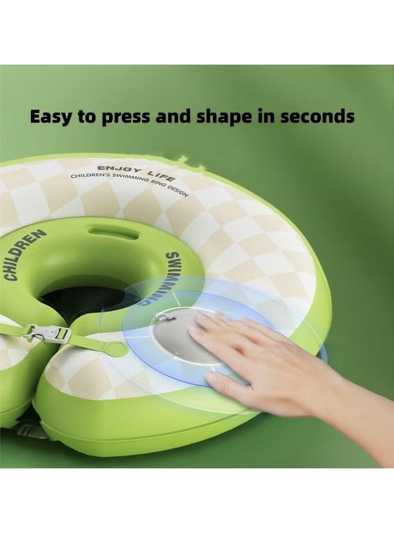 ENJOY LIFE PVC Thickened Material Baby Swimming Neck Compression Inflatable Children's Floating Toy Children's Safety Equipment Green Safety Protection,Baby Swimming Float Suitable for 0-8 Months Baby Boys Girls - Image 4