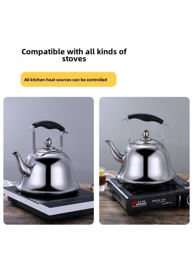 Teapot Hot Pot Shop Special Add Soup Pot 4L5L6L Stainless Steel Large Capacity Sound Kettle Induction Cooker Pot Kettle-Color:True Color-Capacity:4L Admiralty Kettle  - Image 4