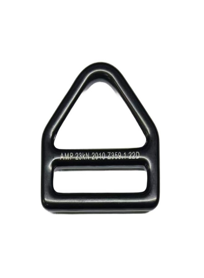 FUSION Heavy-Duty Steel Triangle D-Ring - Multipurpose Equipment Connector Ring, Black Finish (Black) - Image 1