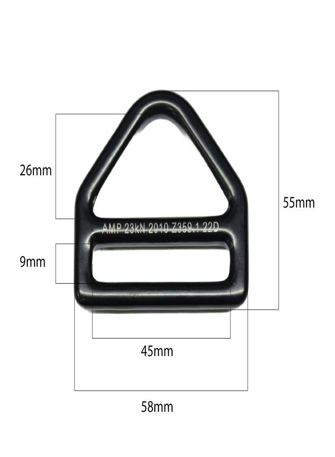FUSION Heavy-Duty Steel Triangle D-Ring - Multipurpose Equipment Connector Ring, Black Finish (Black) - Image 5