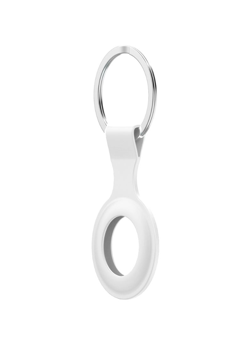 Protective Finder Case Soft Silicone Tracker Cover with Anti-Lost Stainless Steel Keychain Ring Portable Anti-Scratch Protector Finder Holder for Key Backpack Liner Bag Replacement for Airtag  - Image 1