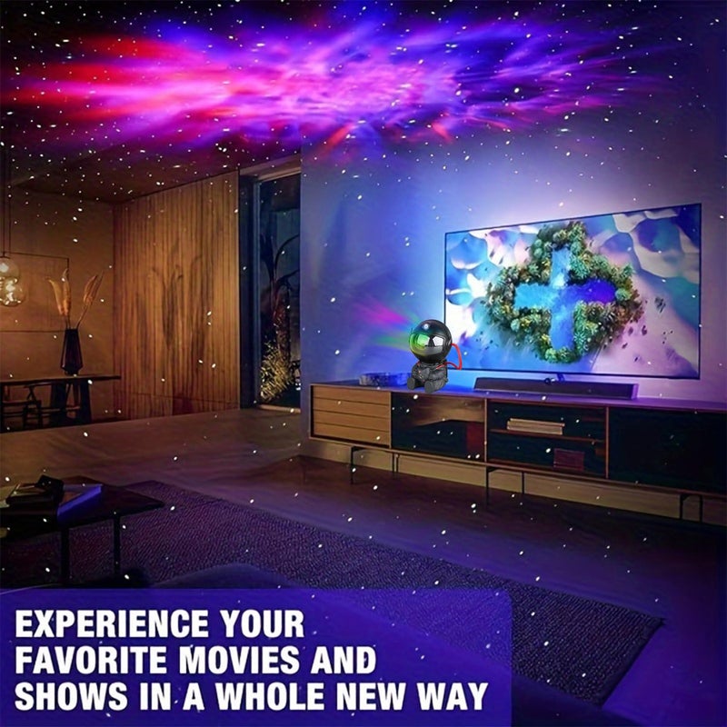 YXQUA Astronaut Star Projector, Star Projector Galaxy Light for Kidsï¼Œ8 Modes Remote and 270Â° Adjustable Led Lights for Bedroom, Girls Room Decoration, Home Theater, Ceiling, Timer(Original Black) - Image 4