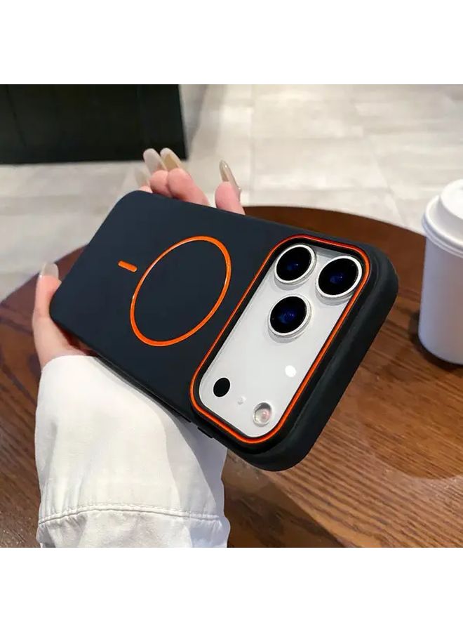 Black Matte Magnetic Phone Case for iPhone 12 Pro Max Lightweight Shockproof Wireless Charging - Image 1