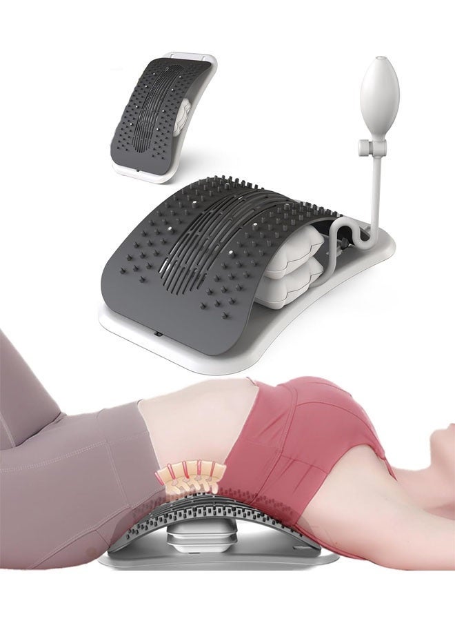 Bukela Adjustable Back Stretcher for Lower Back Pain Relief, Lumbar Support & Spinal Decompression Device for Lower Back Pain Relief, Posture Corrector, Scoliosis, Spinal Decompression Support Device - Image 1
