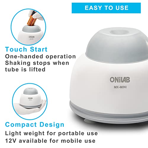 ONiLAB Mini Vortex Mixer with Touch Function, Lab Mixing, Nail Polish,Eyelash Adhesives and Acrylic Paints Mixing, Lab Vortexer for Tubes,Include 120 pcs Stainless Steel Mixing Balls - Image 3