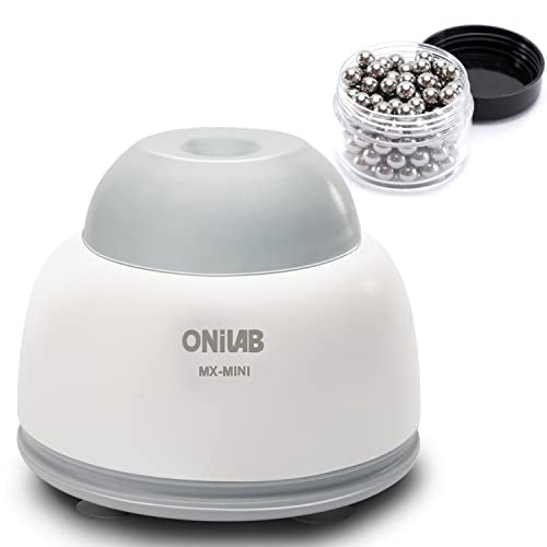 ONiLAB Mini Vortex Mixer with Touch Function, Lab Mixing, Nail Polish,Eyelash Adhesives and Acrylic Paints Mixing, Lab Vortexer for Tubes,Include 120 pcs Stainless Steel Mixing Balls - Image 1