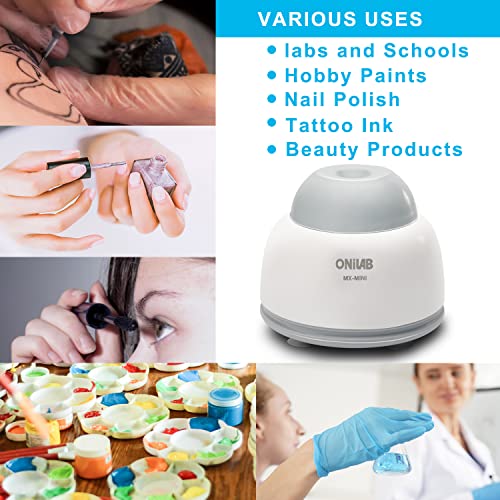 ONiLAB Mini Vortex Mixer with Touch Function, Lab Mixing, Nail Polish,Eyelash Adhesives and Acrylic Paints Mixing, Lab Vortexer for Tubes,Include 120 pcs Stainless Steel Mixing Balls - Image 5