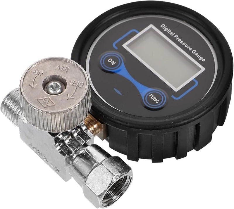 مقياس الضغط الرقمي مع صمام تنظيم الهواء وعرض الكريستال السائل لضبط تدفق الهواء بدقة - Image 2