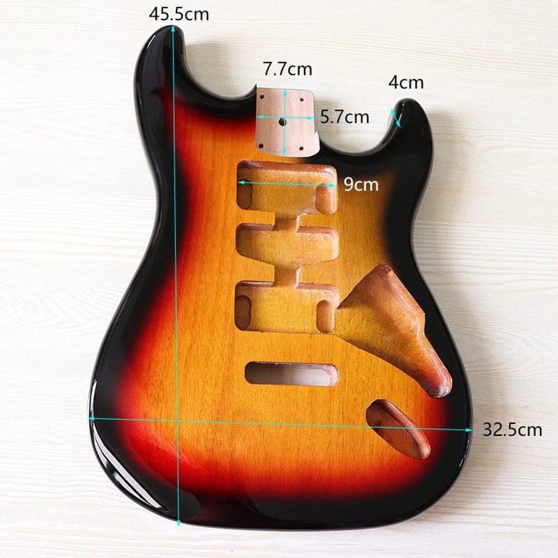 JD.Moon Electric Guitar Body for Fender ST Strat Guitar Accessory DIY Poplar HSH Guitar Body Sunburst - Image 5