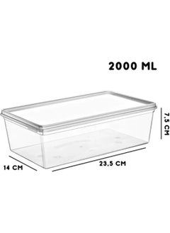 Boz House 10 Pieces Self-Lidded Deep Freezer Suitable Storage Container 2 Lt  - Image 4