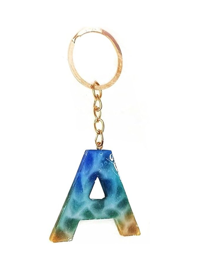 Generic - An English A-shaped keychain made of epoxy resin in multiple, distinctive and attractive colors that can be presented as a gift. - Image 1