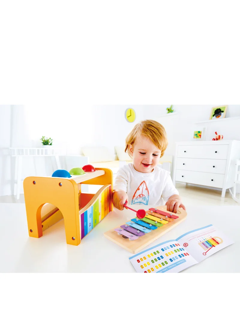 هيب Hape Penguin Musical Wobbler Wooden Baby Toy with Gentle Tinkling Bell Sound, Waddling Roly-Poly Design, Sensory Musical & Interactive Activity Toy for Babies Ages 6 Months+