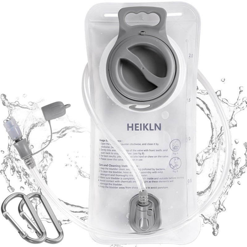 HEIKLN Hydration Bladder 2 Liter,Water Bladder for Hiking Backpack,Leak Proof Water Bladder Bag, BPA Free Military Water Storage Bladder, Hydration Pack for Bicycling Hiking Camping Hunting Running - Image 1