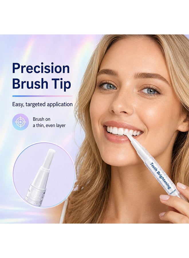 BARUBT Teeth Brightening Pen, Teeth Whitener Kit Tooth Whitening Pen Gel Effective For Professionally Stain Removal, Painless, Low Sensitivity, No Sensitivity Snow Teeth Whitener Gel Kit For A Brighter Smile (Pack Of 3) - Image 5