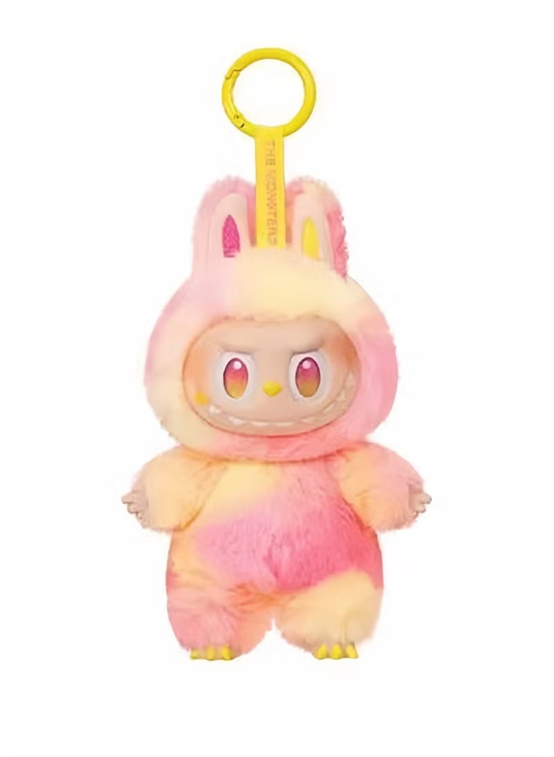 LABUBU Doll Pendant Labubu 3rd Generation Macaron Vinyl Plush Doll 17cm, Yellow-pink - Loyalty - Image 1
