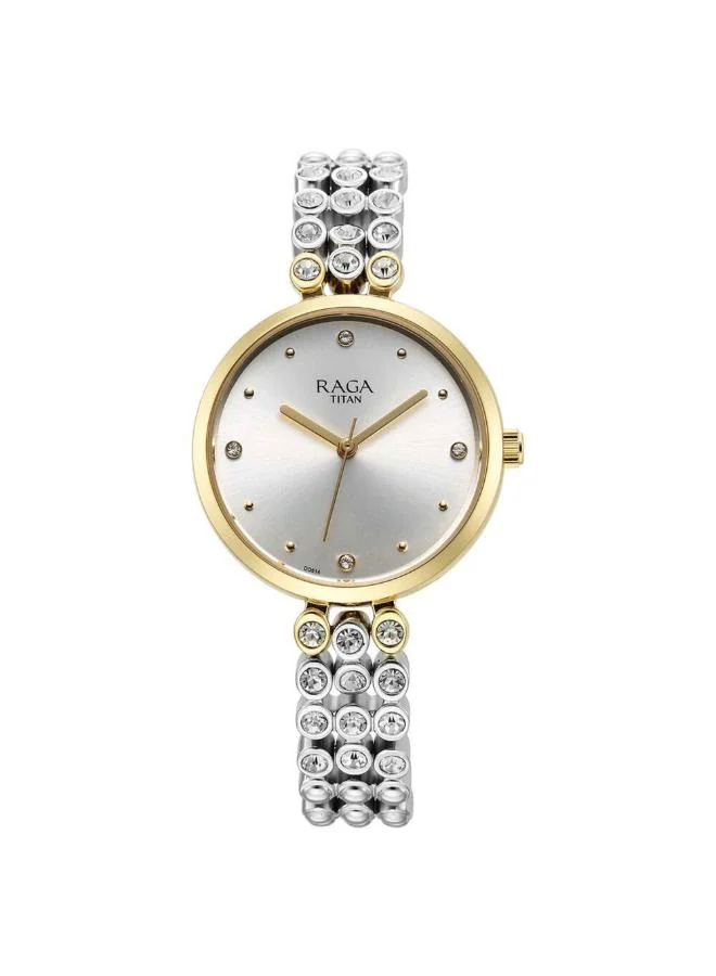 تيتان Women Analog Display Watch With Two Toned Metal Strap - 95262BM01