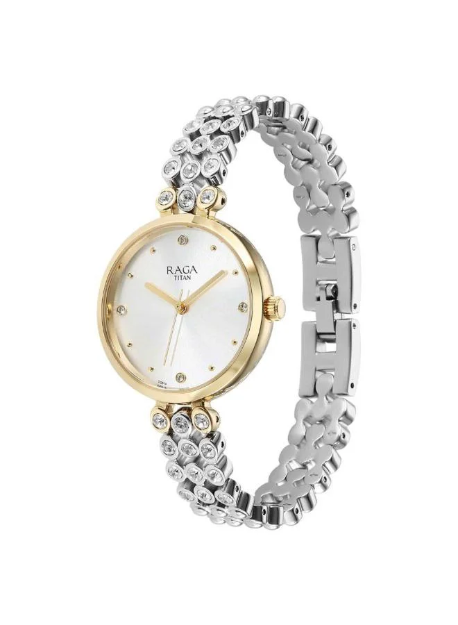 TITAN Women Analog Display Watch With Two Toned Metal Strap - 95262BM01