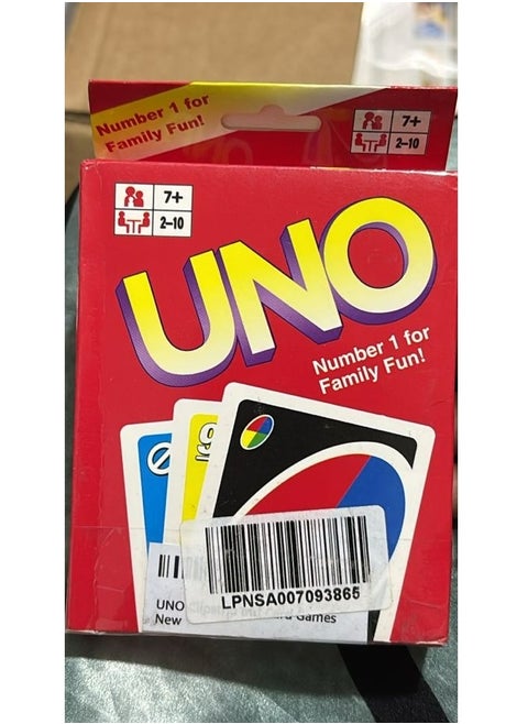 UNO Card | Color & Number Matching Game for Age 7+ | Indoor Toy for Family & Kids | Skip, Reverse, Draw Action Cards | Travel-Friendly | 2 to 10 Players