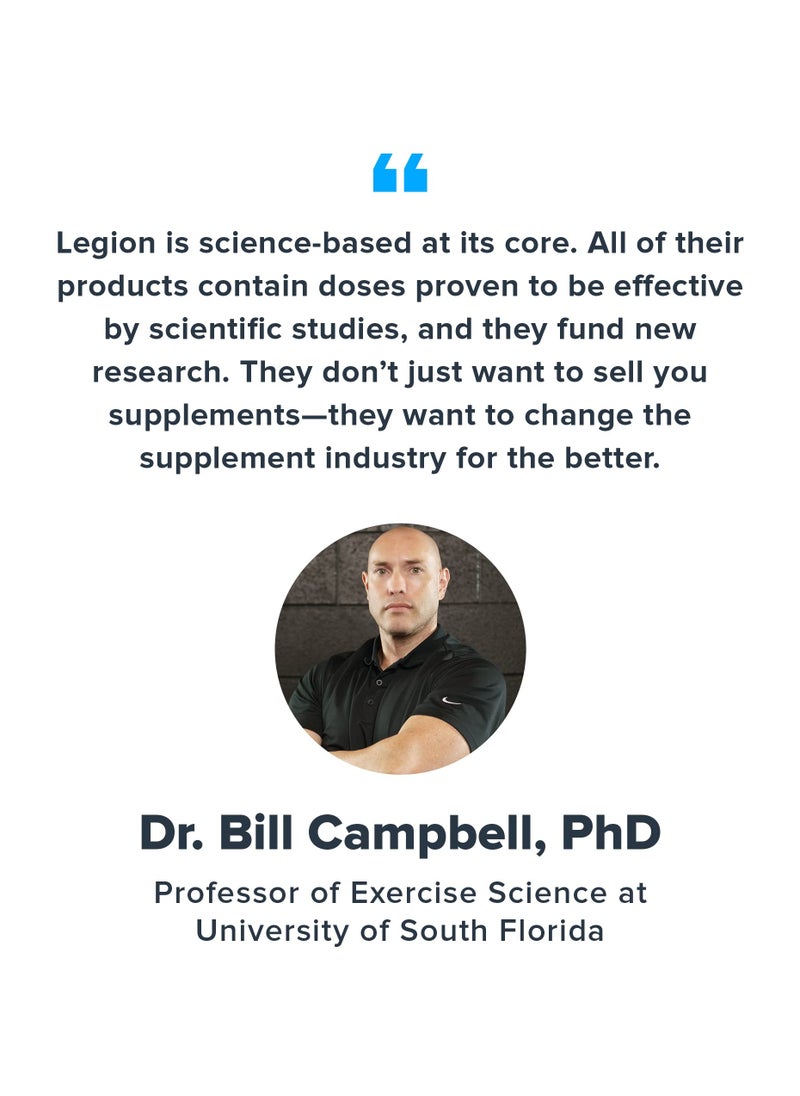 Legion Athletics - Pulse Stim Free Pre Workout,Boosts Strength, Endurance & Focus, with 8g of Citrulline Malate, 3.6 g of Beta-Alanine, 20 Servings 444 g/15.6Oz/0.97Lbs- Blue Raspberry Flavor - Image 1