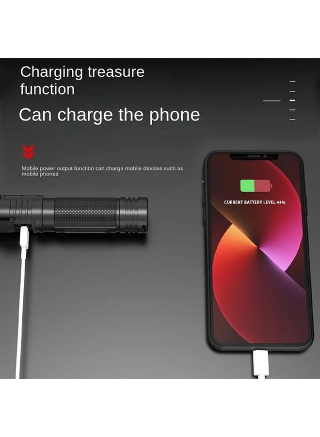 1 قطعة مصباح يدوي فائق السطوع، مصباح محمول قابل لإعادة الشحن عبر USB، قابل للسحب والتصغير، مناسب للتخييم والمشي ورحلات الطوارئ - Image 5