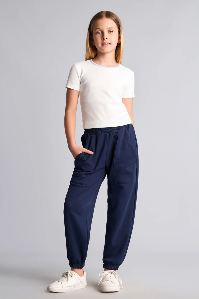 ديفاكتو Girl Elastic Waist Jogger Fit Sweatpants