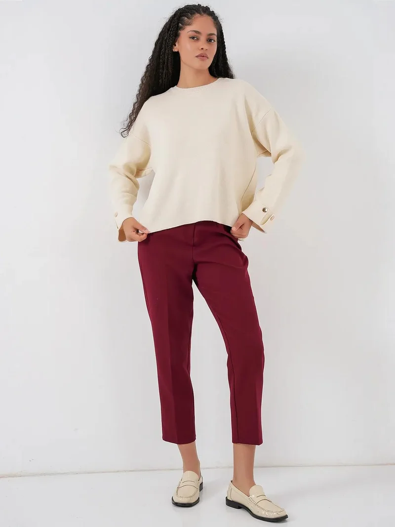 بيغ دارت كنزة بدارت محبوكة كبيرة الحجم بنقوش وزر