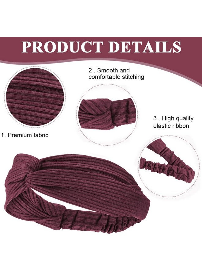 MAYCREATE¬Æ 4 Pack Women Wide Headband Boho Headbands Stretch Wide Hair Bands Yoga Sweatband Sports Headband Polyester Head Wraps Stylish Head Bands - Image 3
