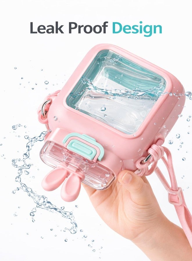 Vasukie Kids Water Bottle 600ml with Straw & Strap | Cute Leak-Proof Sipper Bottle for Boys & Girls | BPA-Free, Portable School Water Bottle | (Camera Bottle) - Image 5