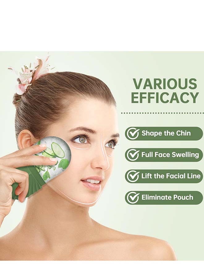 KHAJUL - Unique Shell Shape Ice Roller For Face, Beauty Facial Massage, Glow Cube For Face（Green） - Image 1
