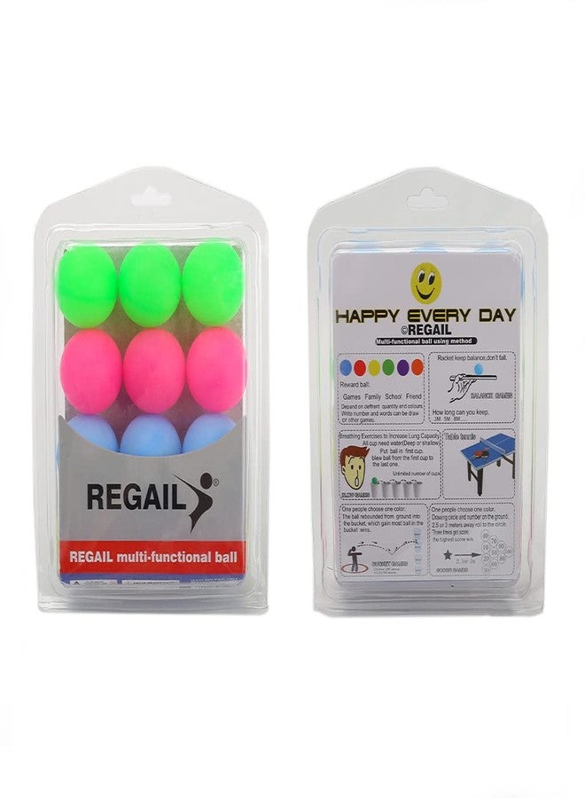 DONGKER 12 PCS Ping Pong Balls,4cm Plastic Colored Pong Balls for DIY Party Decoration Learning Activities Sport Class Carnival Games - Image 3
