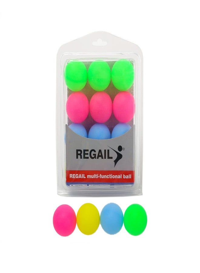 DONGKER 12 PCS Ping Pong Balls,4cm Plastic Colored Pong Balls for DIY Party Decoration Learning Activities Sport Class Carnival Games - Image 1