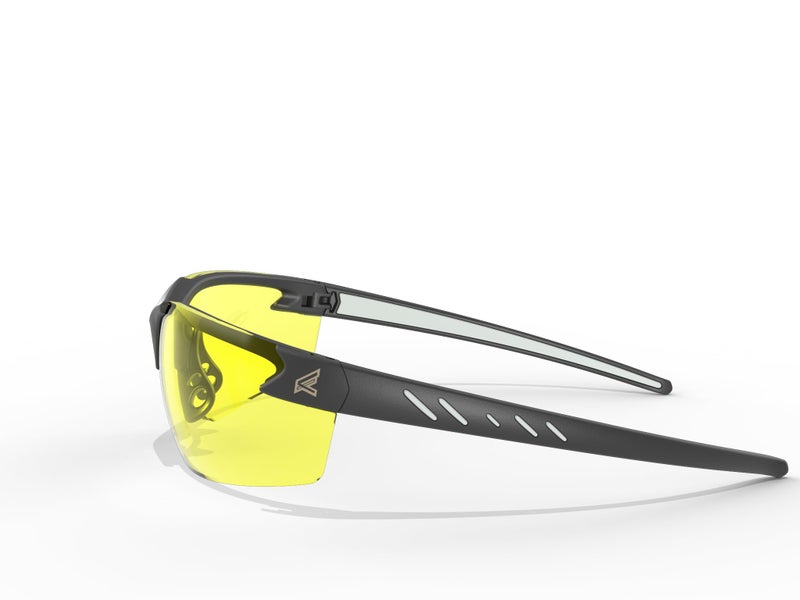 EDGE Zorge G2 Wrap-Around Safety Glasses, Anti-Scratch, Non-Slip, UV 400, Military Grade, ANSI/ISEA & MCEPS Compliant, 5.04" Wide, Black Frame/Yellow Lens - Image 3