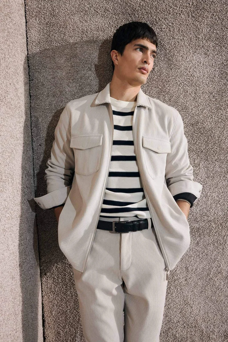 ديفاكتو Regular Fit Long Sleeve Overshirt