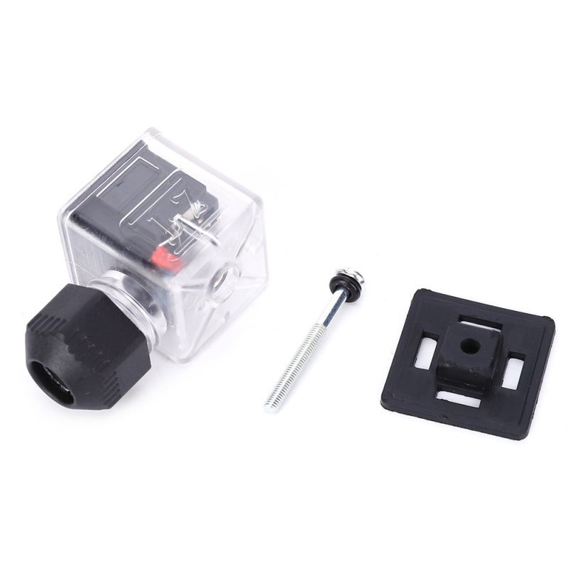 IP67 Waterproof Plug: 2 PA Socket PC Shell Material, Transparent Voltage Indicator, Dustproof Durable Electrical Connector for Industrial Water Pressure Solenoid Valve Coil - Image 2